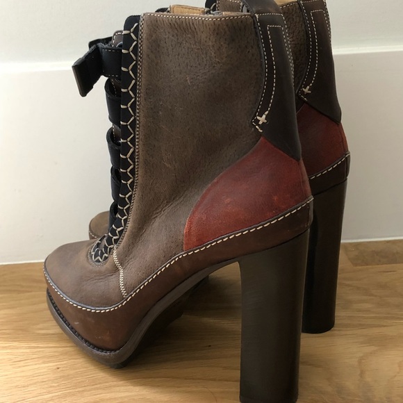 Rag and Bone lace up platform booties - Picture 2 of 5